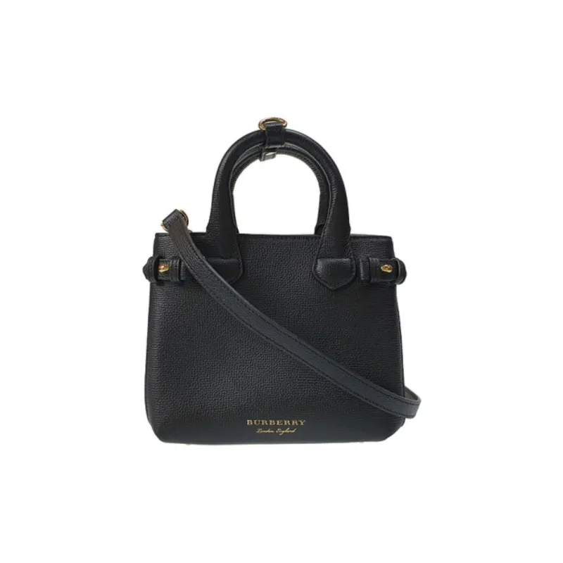 Burberry The Banner Series Leather Shoulder Bag Crossbody Bag Handbag Mini Women's Black-1