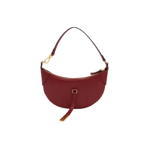 Polo Ralph Lauren Cow Leather One Shoulder Handbags Women's Burgundy
