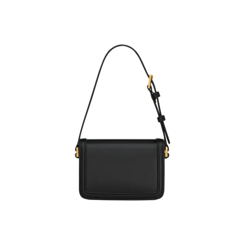 SAINT LAURENT SOLFERINO Leather Handbag, Shoulder Bag Women's Black-3