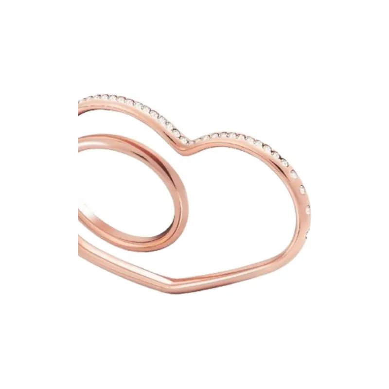 HERMES 18K Rose Gold Diamond Rings Women's Pink Gold-1