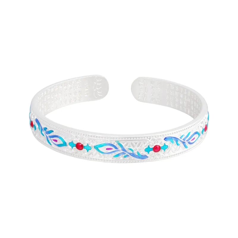 OWNREWARDS 999 Fine Silver Bangles Women's-0