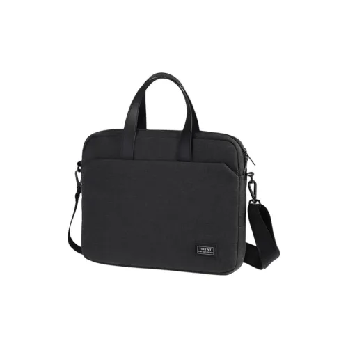TINYAT Polyester Briefcases Men's Black Gray