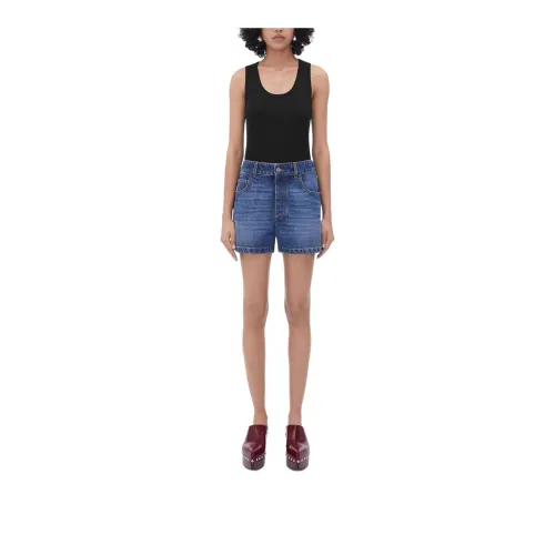 Bottega Veneta Denim Shorts Women's Blue