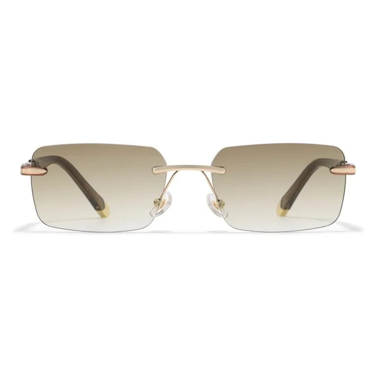 Sagawa Metal TR/Memory Plastic Square Sunglasses Unisex-1