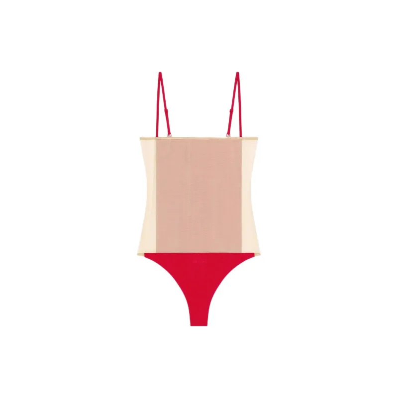 COURREGES Illusion Square Swimsuit 'Ruby'-1