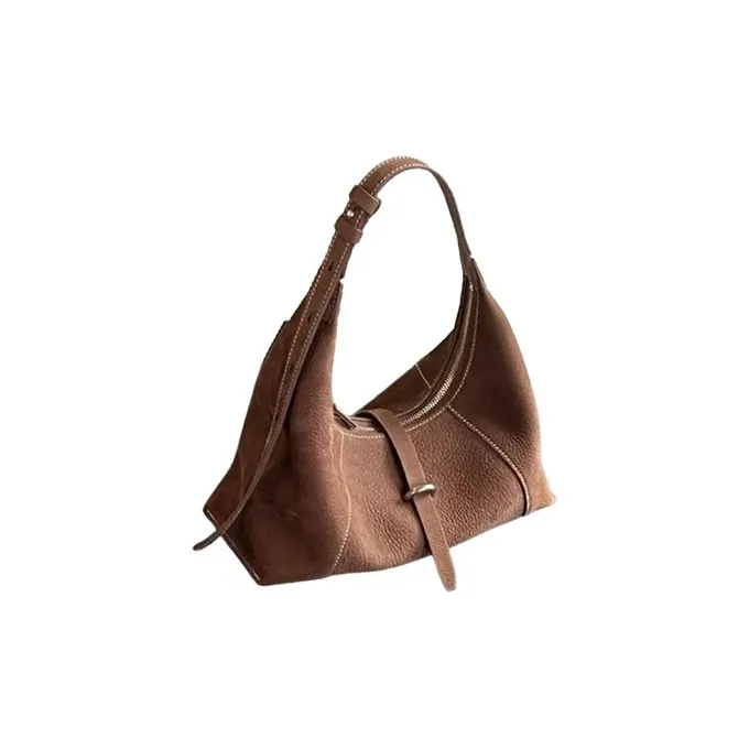 BEMIX PETS Suede Shoulder Bag Medium Size Women's Truffle-0