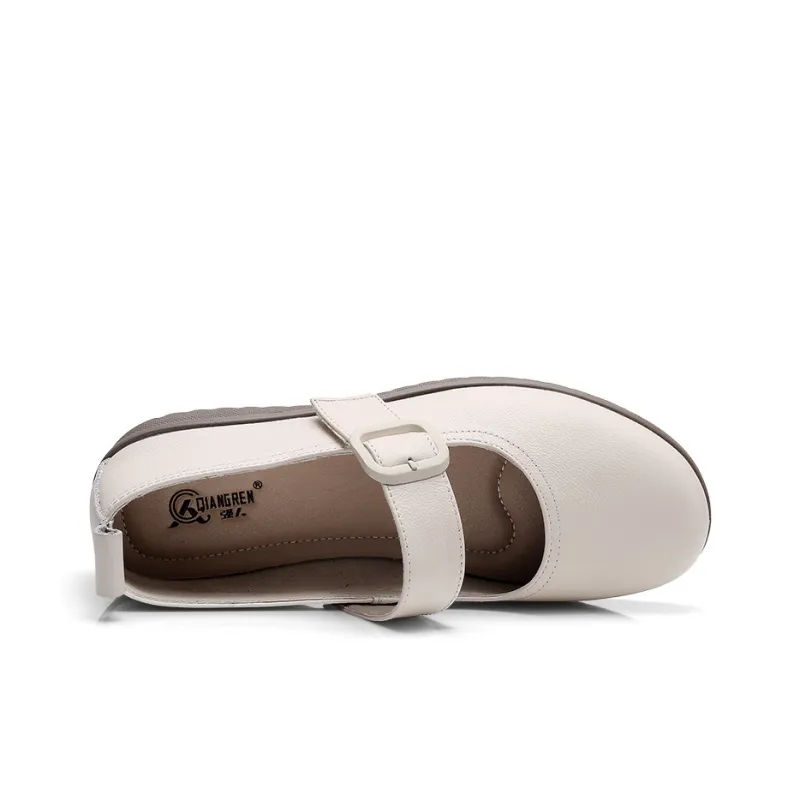 Strongman 3515 Women's Casual Shoes Black Beige White-7