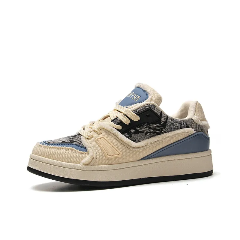 STUR YSN Wear resistant And Lightweight Low Top Skateboard Shoes Women's Denim Blue-0