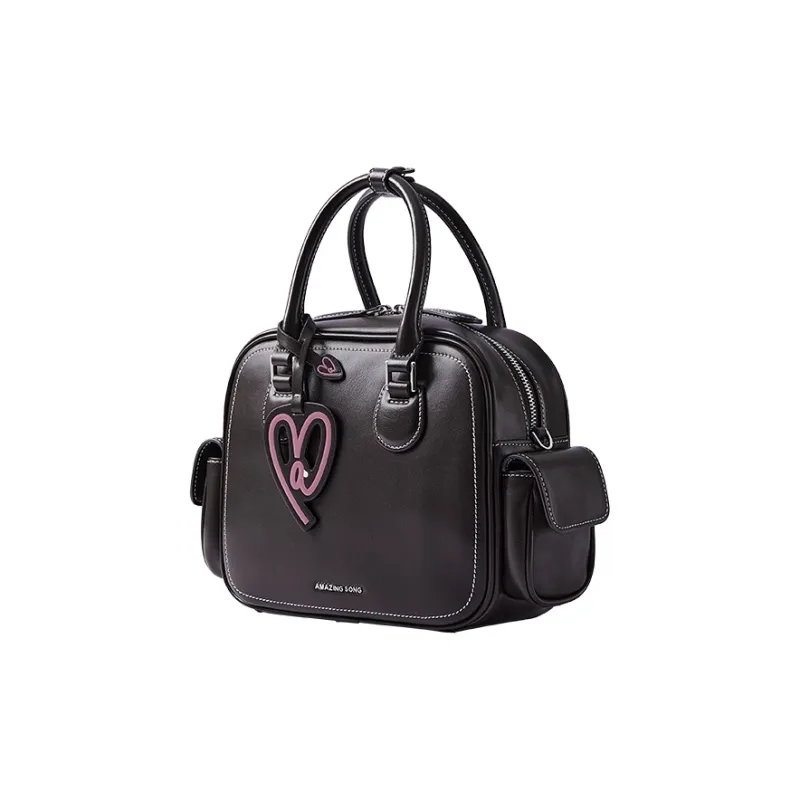 AMAZING SONG Cow Leather One Shoulder Handbags Medium Size Women's Multicolor-26