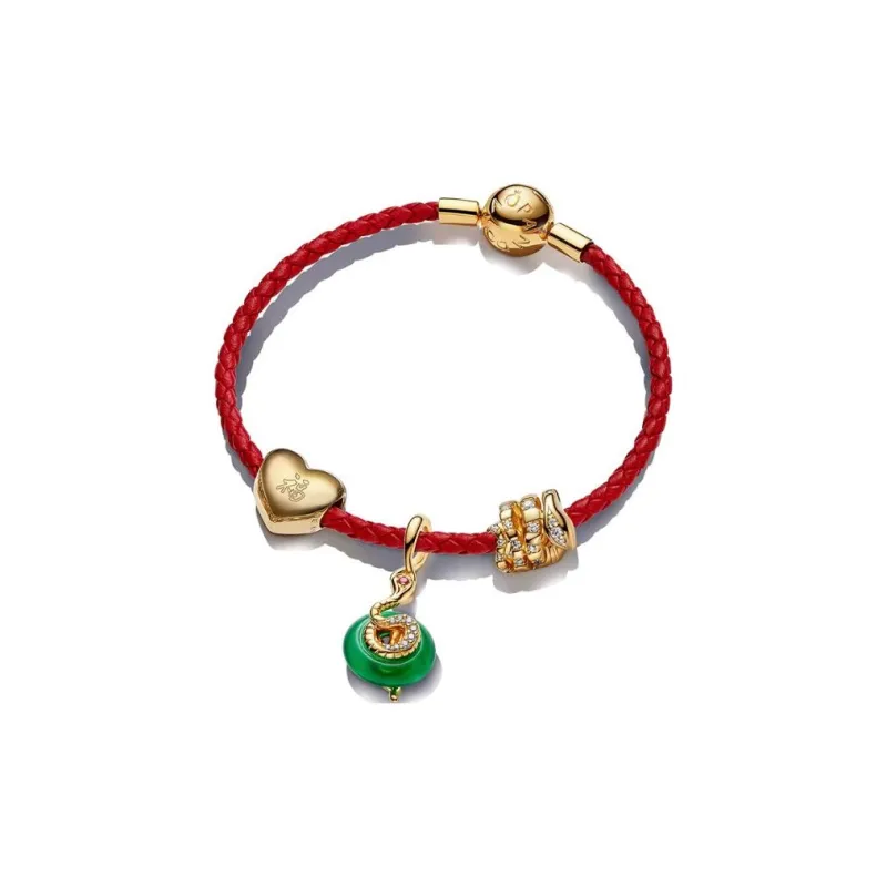 Pandora Gold Plated Bracelets Women's Red-0