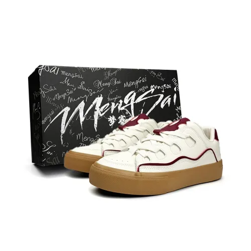 Mengsai Slip Resistant Shock Absorbers With Abrasion Resistant Properties Low Top Skateboard Shoes Men's Red Brown