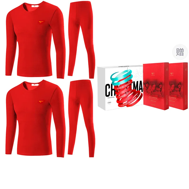 SEPTWOLVES Thermal Set Men's Premium Box Set Wine Red + Crimson-8