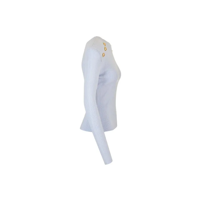 BALMAIN Button Embellished Knitted Jumper-2