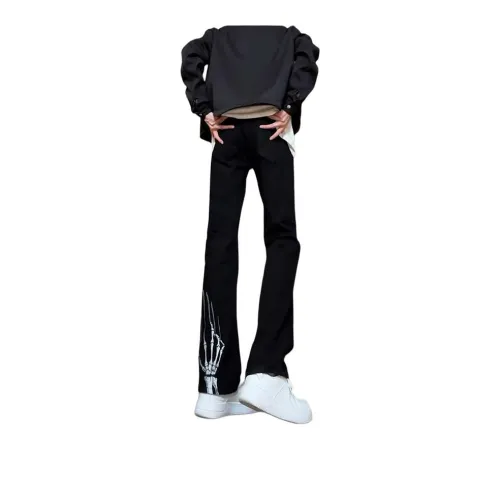 PAINT STAIN Trendy Jeans Style Diverse Unisex Classic Black