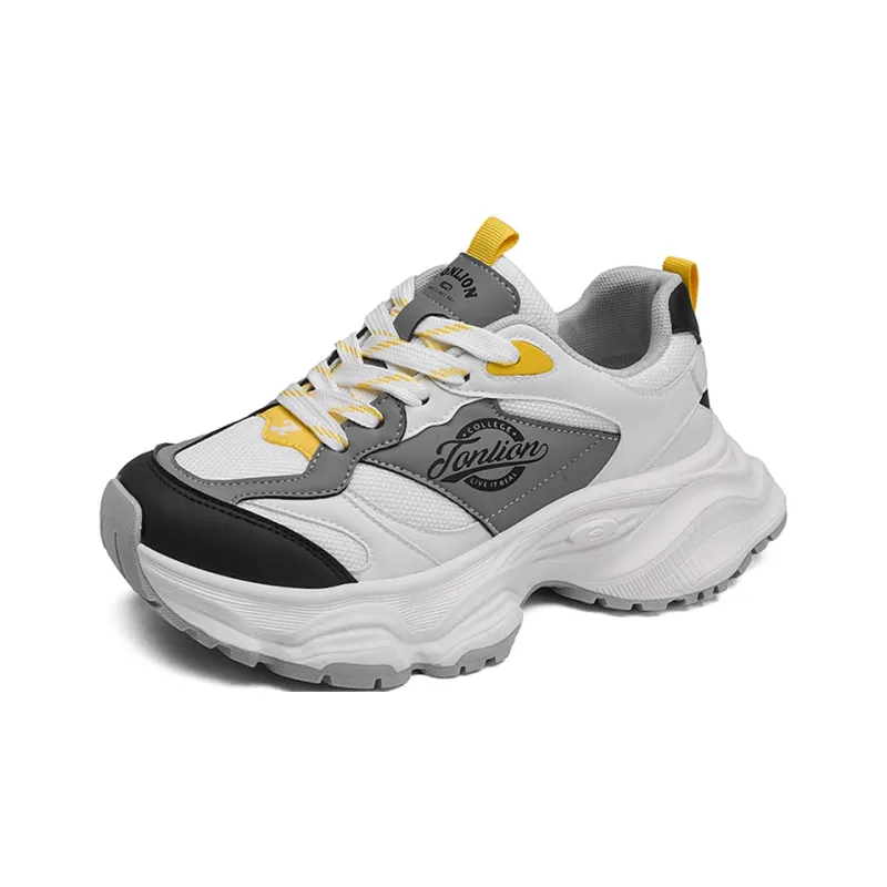 Tonlion Wear-Resistant Lightweight Height Increasing Low-Top Chunky Sneakers Women's-9