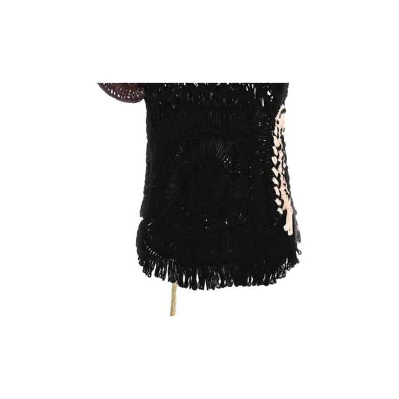 DRIES VAN NOTEN Draped Crochet Asymmetric Knit Top-2