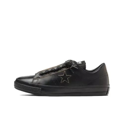 Schott N.Y.C. x Converse ONE STAR Anti Slip Wear Resistant Low Top Skateboard Shoes Men's Black