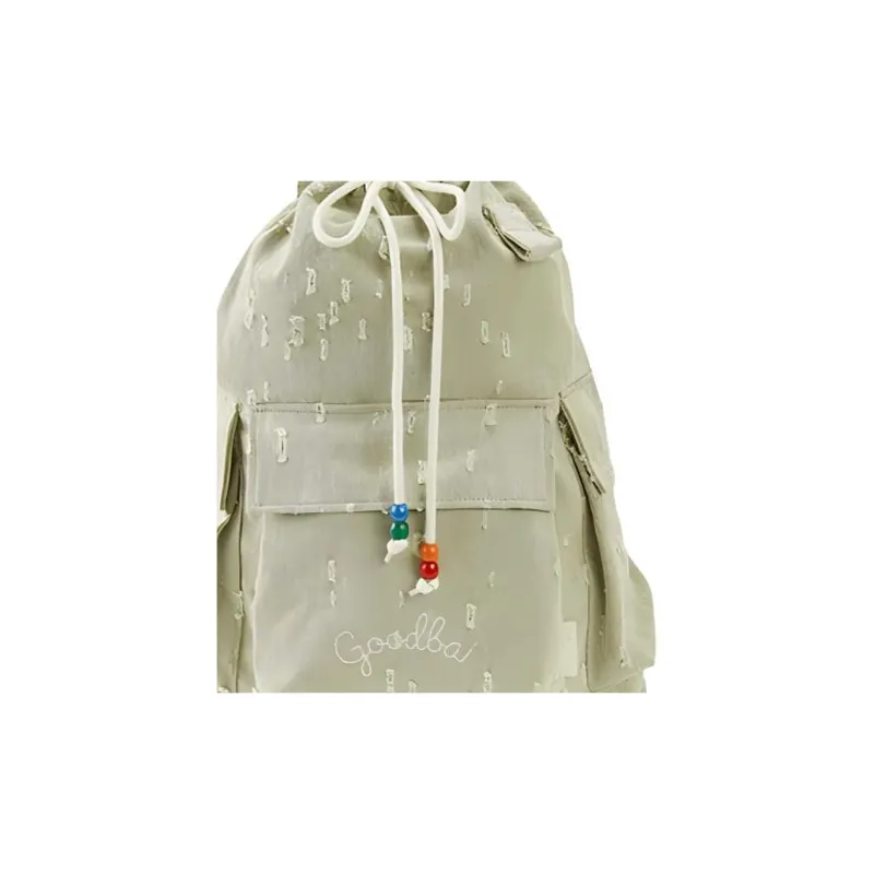 GOOD BAI Cotton Backpack Unisex Washable Green-1