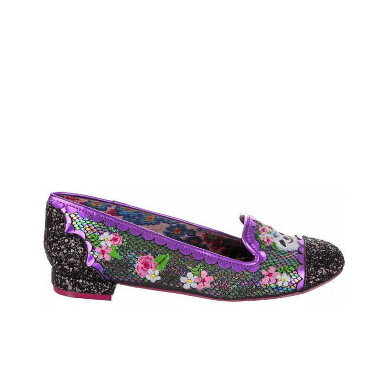 IRREGULAR CHOICE Slow Much Love Casual Single Shoes Women's Black Purple-1