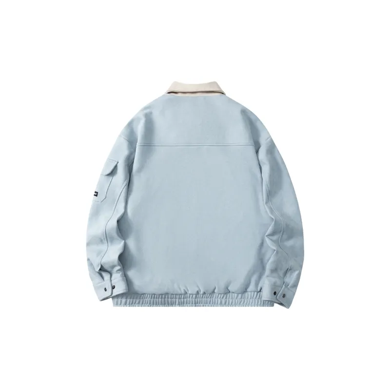Suamoment Men's Spring Vintage Casual Couple Coat Unisex-8
