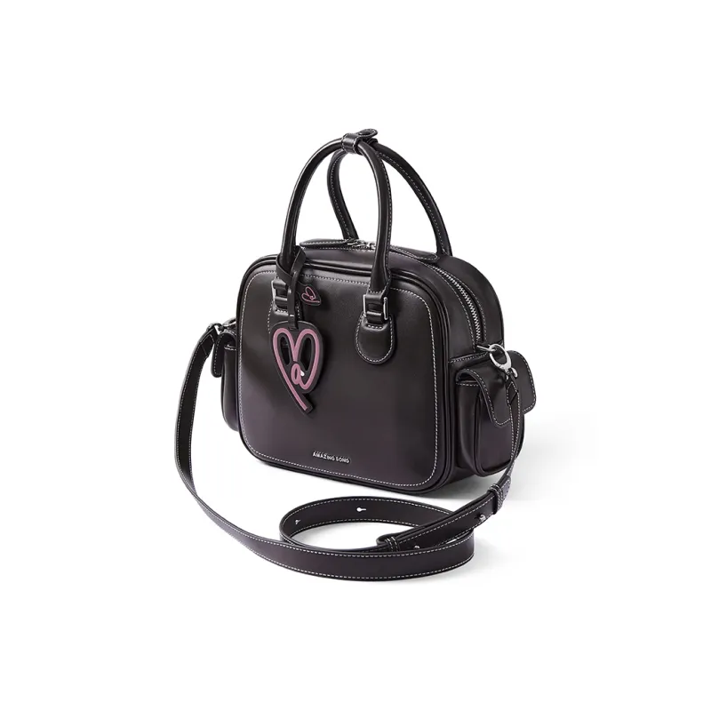 AMAZING SONG Cow Leather One Shoulder Handbags Medium Size Women's Multicolor-22