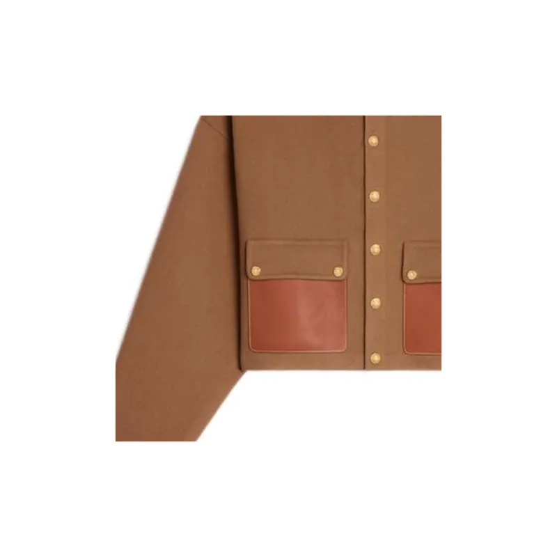 CELINE Jackets Women's Camel Brown-3
