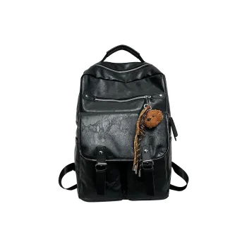 GOBLIN SHARKS 1759 PU Backpack Regular Unisex Black/Brown