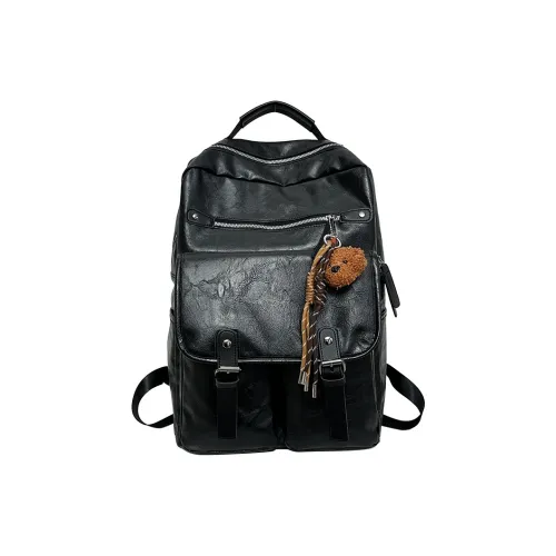 GOBLIN SHARKS 1759 PU Backpack Regular Unisex Black/Brown