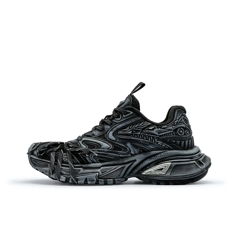 K-WANG Paris Fashion Apparel Wind Anti-Slip And Wear-Resistant Height Increasing Low-Top Chunky Sneakers Men's-37