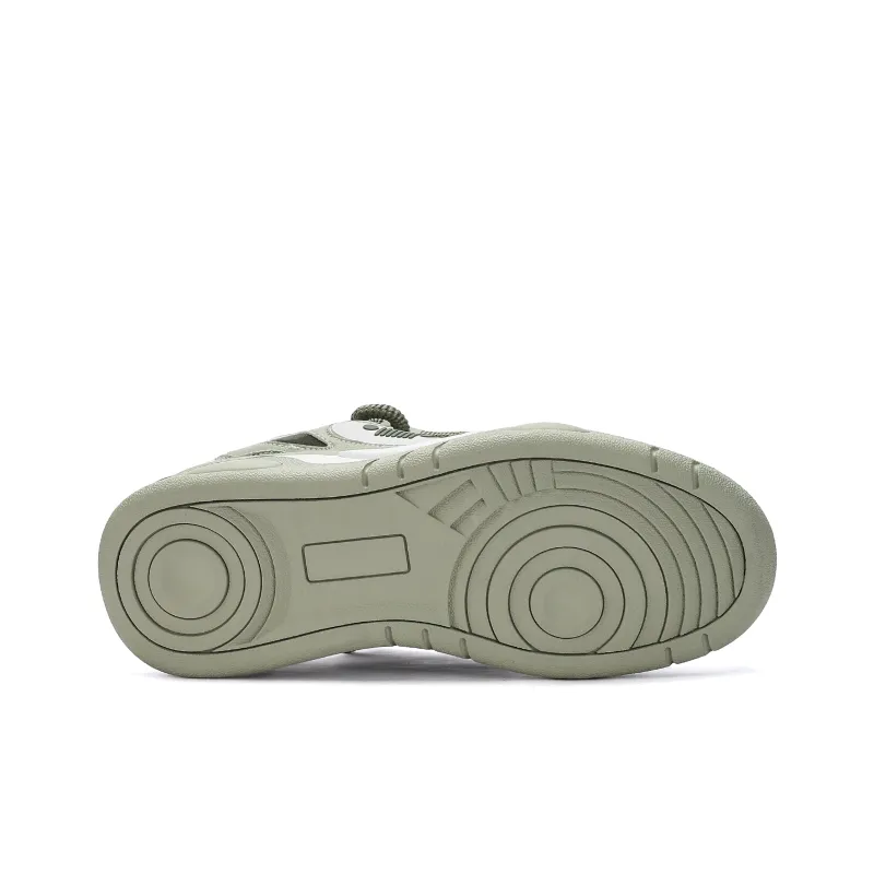 JEEP SPIRIT Height Increasing Breathable Water-Resistant Slip-Resistant Low-Top Skateboard Shoes Men's Dragonwell Green-5