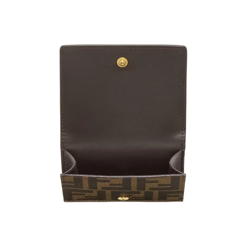 FENDI Cotton Wallet Medium Size Men's Brown-2