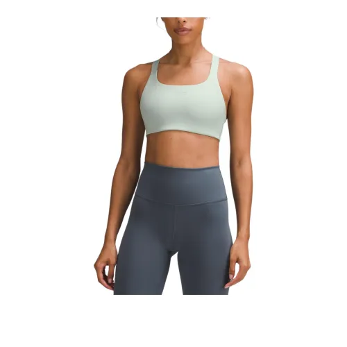 Lululemon Square Neck Ultralu Workout Bra B/C Reflective Sports Underwear Women's Jade Gray