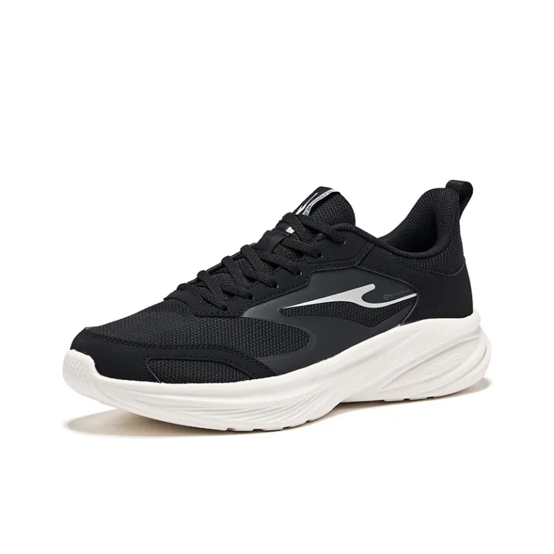 Erke Cushioning Rebound Lightweight Breathable Low Top Running Shoes Men's Jet Black-2