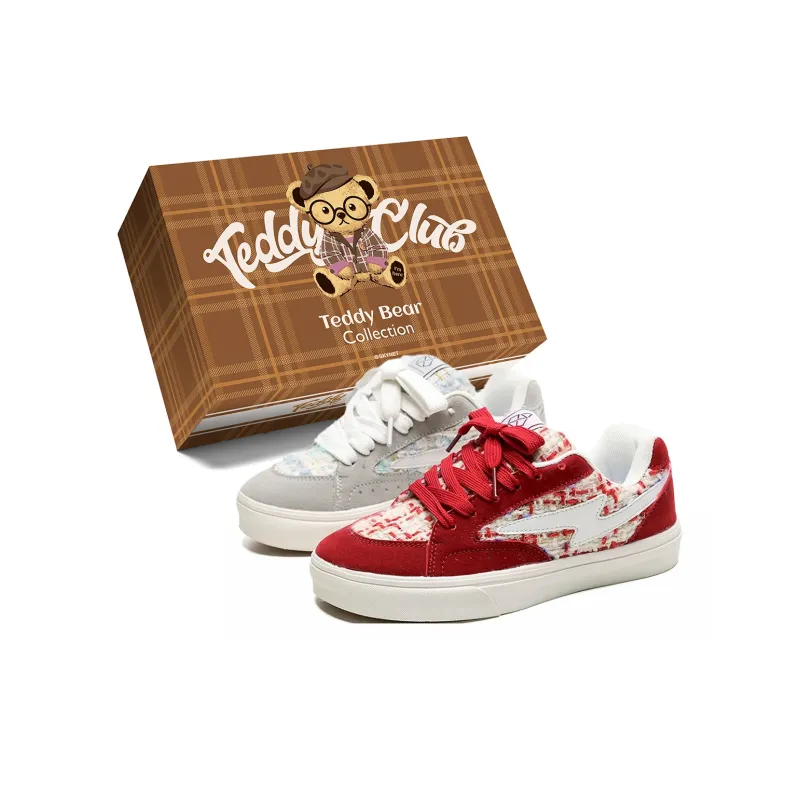 Teddy Bear Collection Coverage Slip Resistant And Abrasion Resistant Low Top Skateboard Shoes Unisex-12