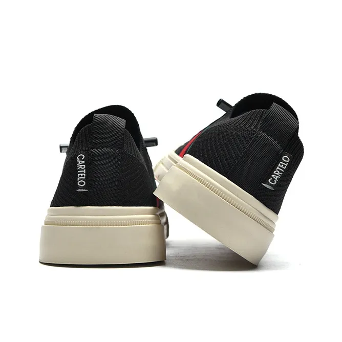 CARTELO Vintage Design Flyknit Shoes Low Top Casual Shoes Men's-5