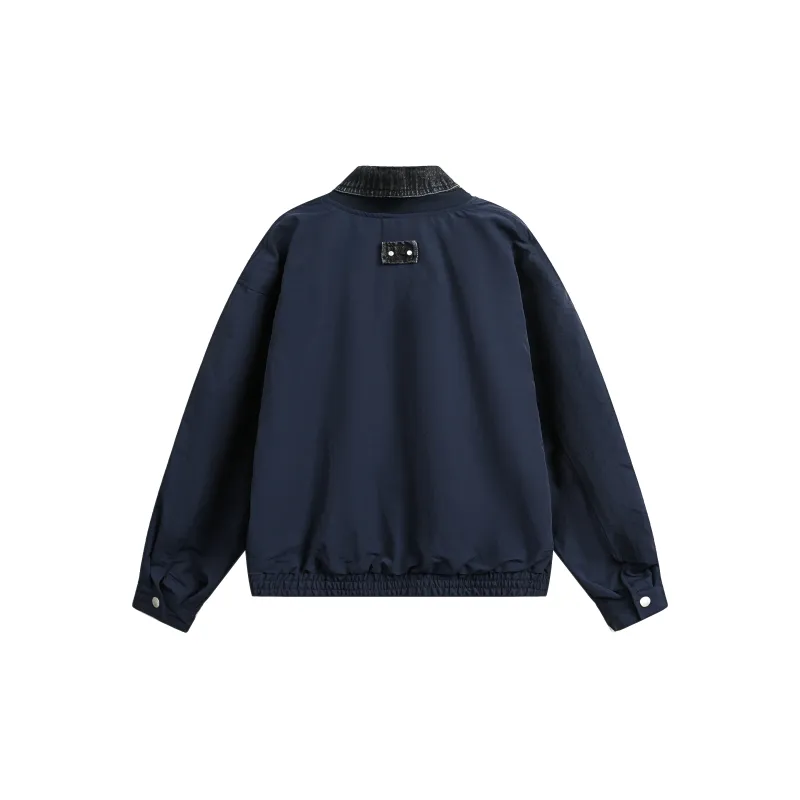 VINMUK Jackets Coats Unisex Navy Blue-1