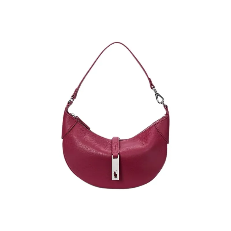 Polo Ralph Lauren Polo ID Leather Saddle Bags Shoulder Bags Mini Women's Overripe Red-0
