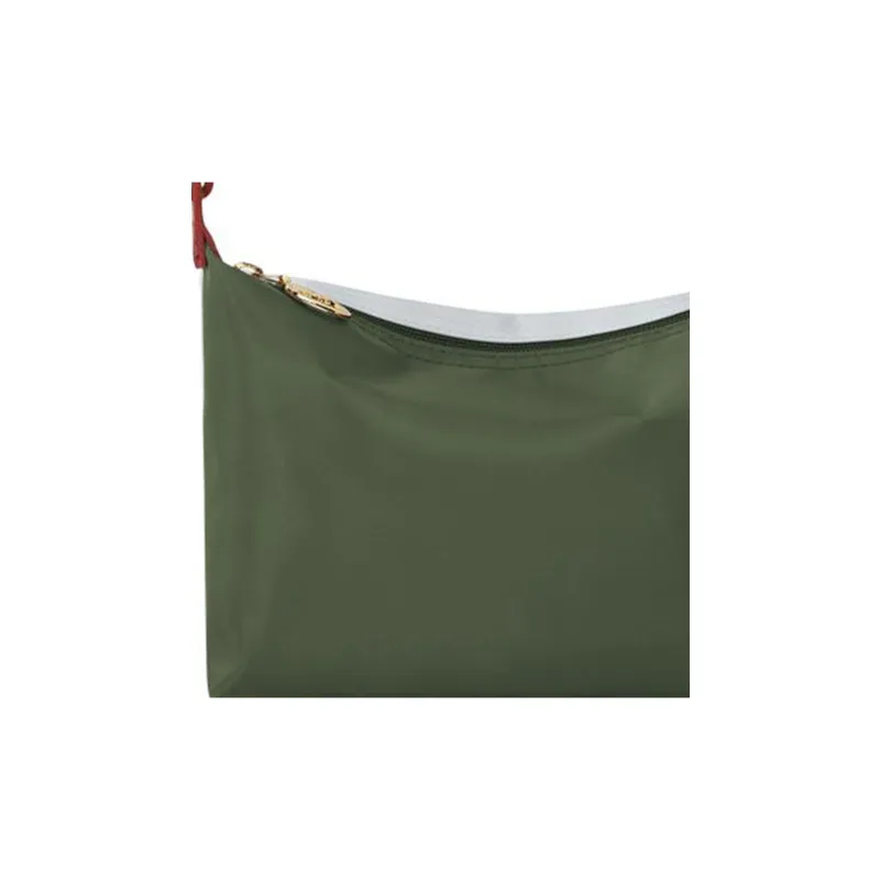 LONGCHAMP Canvas With Leather Trim Shoulder Bag Handbag Shoulder Bag Women's Khaki Green-3