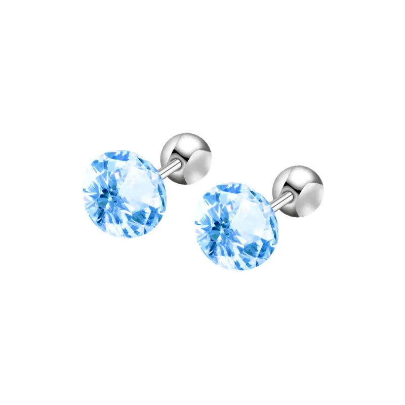 YUSHENGQING Alloy/Cubic Zirconia Stud Earrings Unisex-3