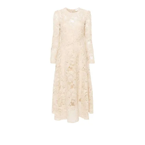 Zimmermann Waverly Long Sleeved Midi Lace Dress