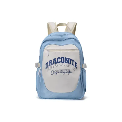 QRST Polyester Backpack Unisex Blue White