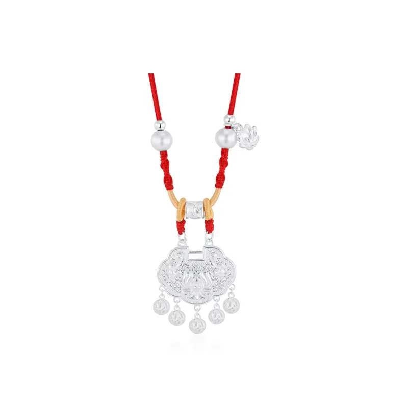 CHINA GOLD S990 Silver Sterling Silver Necklaces Women's-0