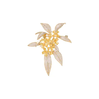 VIOLET Copper Alloy Brooches Women's