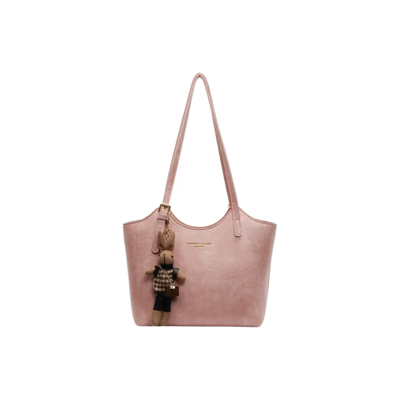 LUVISTRUE PU Tote Bag Shopping Bag Shoulder Bags Regular Women's Coffee/White/Black/Pink-16