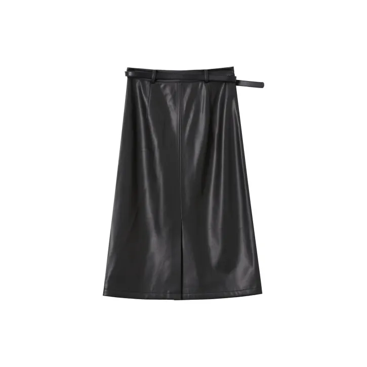 Mambe Leather Long Skirts Women's-1