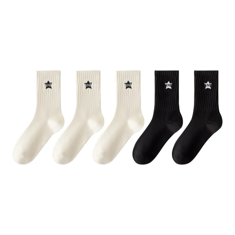 Lan Miao Mid Calf Socks Women's 5 Pack-6