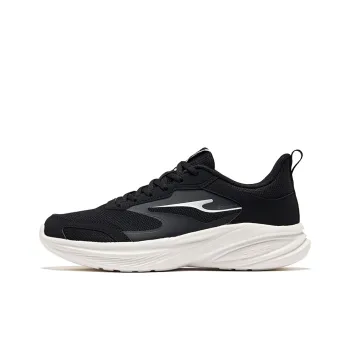 Erke Cushioning Rebound Lightweight Breathable Low Top Running Shoes Men's Jet Black