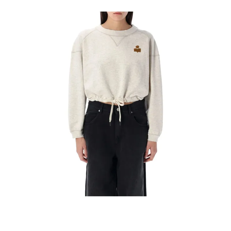 ISABEL MARANT ETOILE Margo Drawstring Cropped Sweatshirt-1