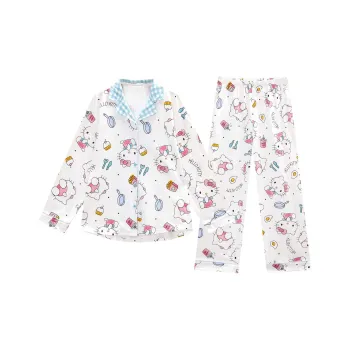 GUKOO x Hello Kitty Pajama Set Women's Fish Belly White