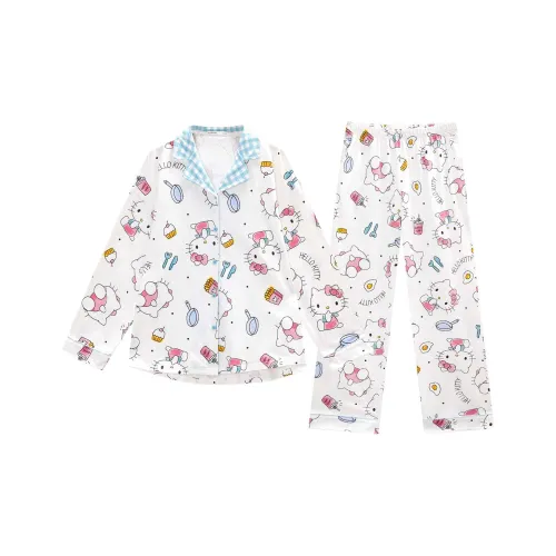 GUKOO x Hello Kitty Pajama Set Women's Fish Belly White
